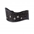 Sterling Silver Raw 7 Diamond .85ctw Black Rhodium Wide Cuff-1
