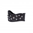 Sterling Silver Raw 15 Diamond 1.1ctw Black Rhodium Wide Cuff-1