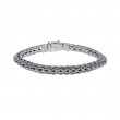 Sterling Silver Oxidized Triangular Bracelet-1