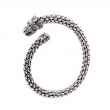 Sterling Silver Flexible Dragon Head Cuff-1