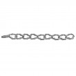 Sterling Silver Oxidized Organic Link Bracelet with Push Clasp