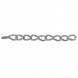 Sterling Silver Oxidized Organic Link Bracelet with Push Clasp-1