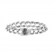 Sterling Silver Celtic Knot Curb Link Bracelet-1