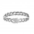 Sterling Silver Celtic Knot Heavy Curb Link Bracelet-1