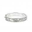 Sterling Silver Oxidized CZ Brave Heart Bangle-1