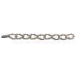 Sterling Silver Oxidized 10k Yellow Organic Link Bracelet-1