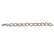 Sterling Silver Oxidized 10k Yellow Organic Small Link Bracelet-1