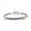 Sterling Silver 10k Dragon Weave Hinged Bracelet-1