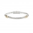 Sterling Silver 18k Dragon Weave Eternity Bracelet-1