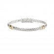 Sterling Silver 18k Dragon Weave Eternity Bracelet