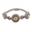 Sterling Silver 18k Solstice Hammered Bracelet-1