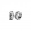 Sterling Silver Black Enamel and CZ Window to the Soul Hinged Earrings-1