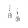 Sterling Silver Celtic Cradle of Life Leverback Drop Earrings-1