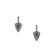 Sterling Silver Rhodium CZ Guardian Angel Earrings-1