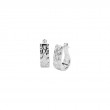 Sterling Silver Celtic Weave Huggie Earrings-1