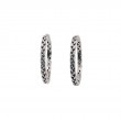 Sterling Silver Huggie Eclipse Medium Earrings-1