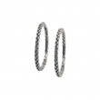 Sterling Silver Huggie Eclipse Large Earrings-1