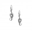 Sterling Silver Dragon Leverback Earrings-1