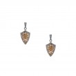 Sterling Silver Rhodium 10k CZ Guardian Angel Earrings-1