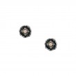Sterling Silver 10k Fresh Water Pearl Aphrodite Stud Earrings..-1