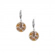 Sterling Silver 22k Gilded Faerie Pool Leverback Earrings-1