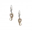 Sterling Silver 10k Dragon Leverback Earrings