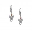 Sterling Silver 10k Guardian Angel Amethyst Earrings-1