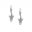 Sterling Silver 10k Guardian Angel Sky Blue Topaz Earrings-1