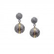 Sterling Silver 18k Solstice Trinity Drop Post Earrings-1