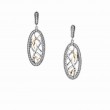 Sterling Silver 10k White CZ Double Hummingbird Post Earrings