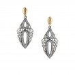 Sterling Silver 10k with CZ Gateway Earrings-1
