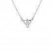Sterling Silver Diamond Trinity Necklet-1