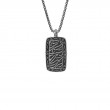 Sterling Silver Oxidized Cernunnos Dogtag Pendant