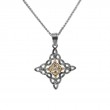 Sterling Silver 10k CZ Celestial Pendant-1