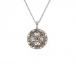 Sterling Silver  10k Rose Small Pendant