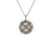 Sterling Silver  10k Rose Small Pendant-1