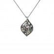 Sterling Silver Oxidized 10k Tree of Life Pendant