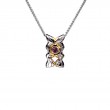 Sterling Silver Rhodium 10k Amethyst Rocks 'n Rivers Pendant