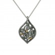 Sterling Silver Oxidized 10k Tree of Life Pendant