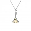 Sterling Silver 10k Celtic Trinity Pendant-1