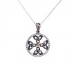 Sterling Silver 10k CZ Celtic Cross Pendant