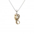 Sterling Silver Oxidized 10k Dragon Pendant Small-1
