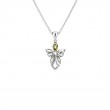 Sterling Silver 10k Guardian Angel Peridot Small pendant-1