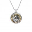 Sterling Silver Oxidized 10k Harmony Pendant-1
