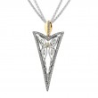 Sterling Silver 10k Yellow CZ  Butterfly Gateway Pendant-1