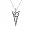 Sterling Silver 10k Yellow CZ Butterfly Gateway Pendant Small-1