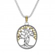 Sterling Silver 18k Tree of Life Pendant