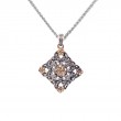 Sterling Silver 10k CZ Forget-Me-Not Pendant-1