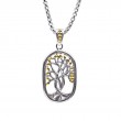 Sterling Silver 18k Tree of Life Large Pendant