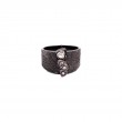 Sterling Silver Raw Diamond Ring with Black Rhodium 0.18ctw-1